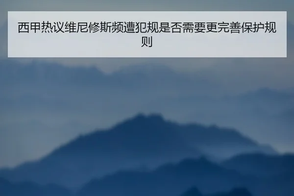 西甲热议维尼修斯频遭犯规是否需要更完善保护规则